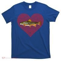 Brook Trout Valentines Day Fish Love Fingerprint Funny Gift T-Shirt thumb 0