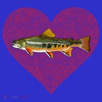 Brook Trout Valentines Day Fish Love Fingerprint Funny Gift T-Shirt thumb 7