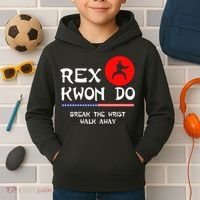 Break The Wrist Walk Away Rex Kwon Do Kids Hoodie thumb 2