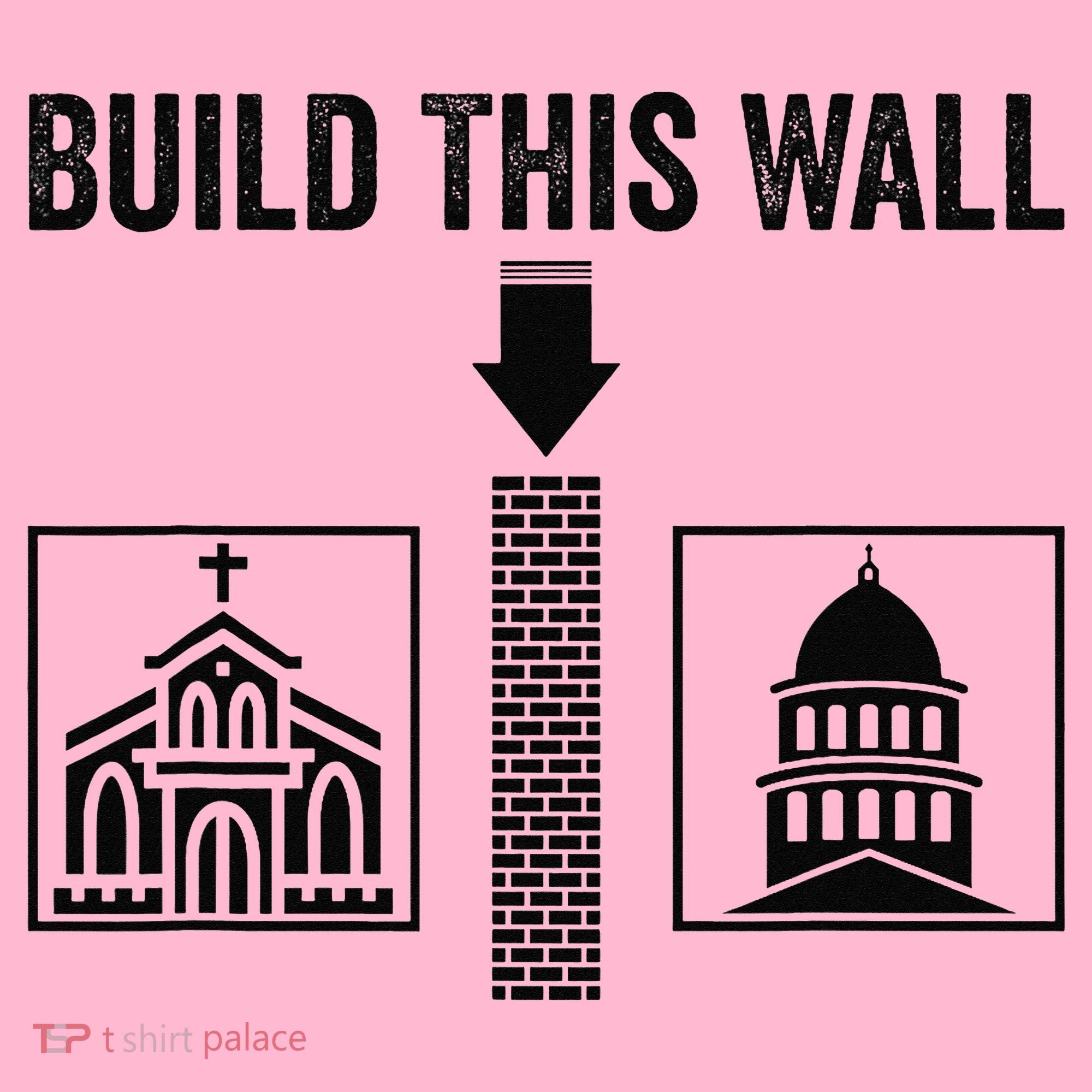 Build This Wall Separation of Church And State USA Coaster