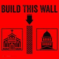 Build This Wall Separation of Church And State USA Santa Hat thumb 1