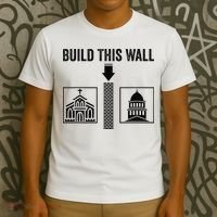 Build This Wall Separation of Church And State USA T-Shirt thumb 3