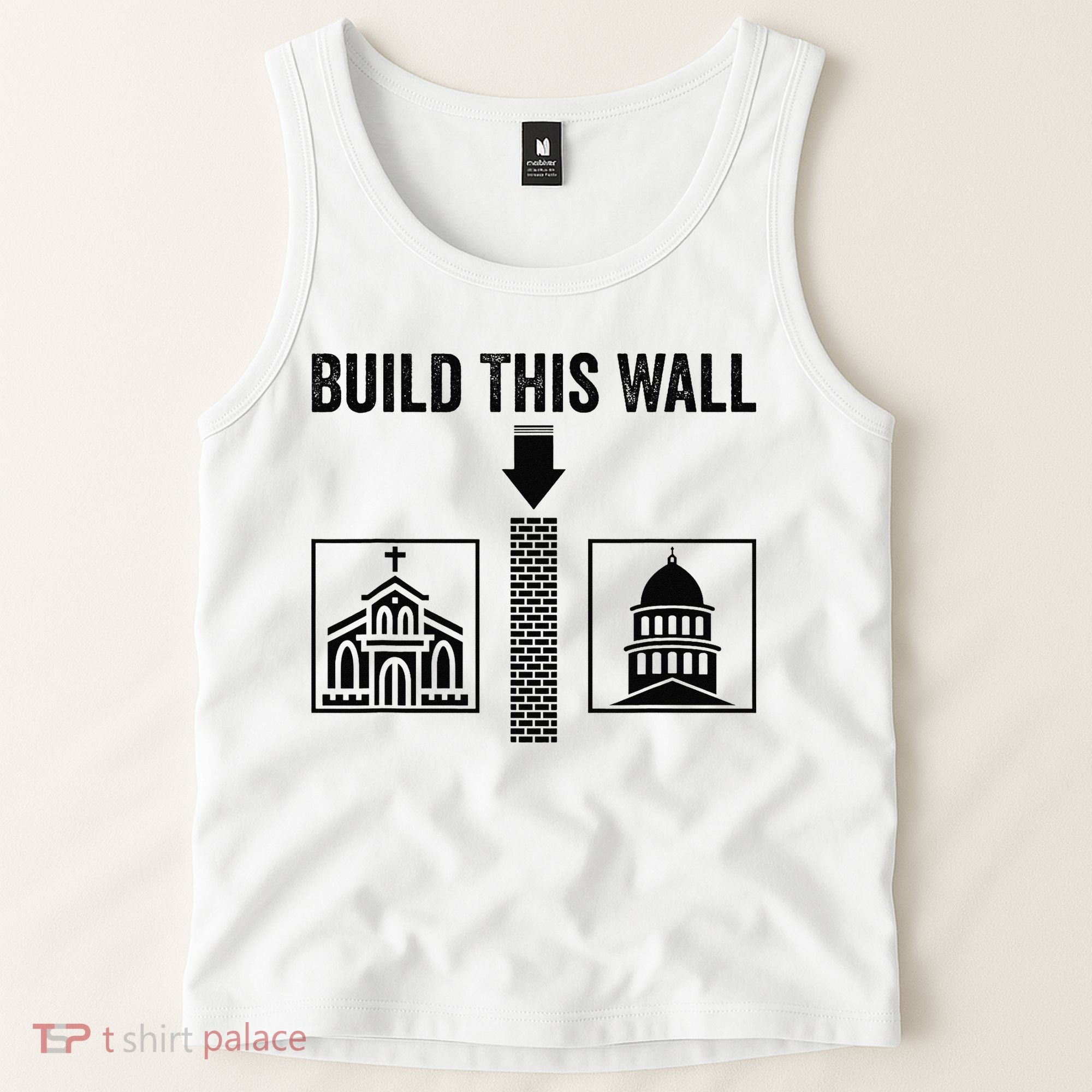 Build This Wall Separation of Church And State USA Tank Top