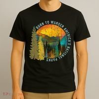 Born To Wander Americas National Parks Vintage T-Shirt thumb 3