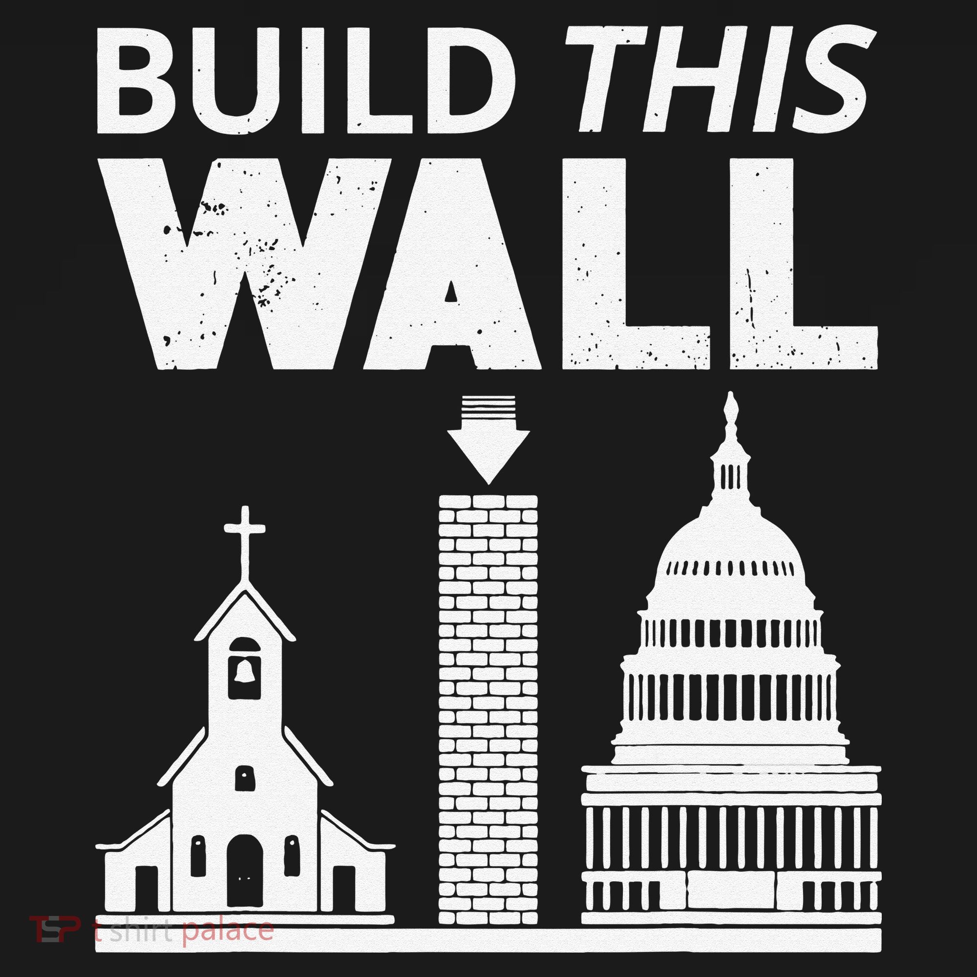 Build This Wall Separation of Church And State USA Women's Hoodie