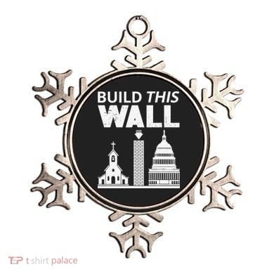 Build This Wall Separation of Church And State USA Ornament