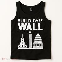 Build This Wall Separation of Church And State USA Tank Top thumb 2