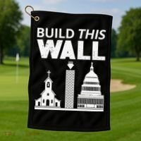 Build This Wall Separation of Church And State USA Golf Towel thumb 1