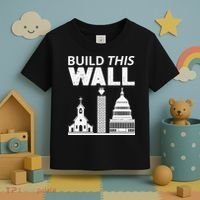 Build This Wall Separation of Church And State USA Toddler T-Shirt thumb 3