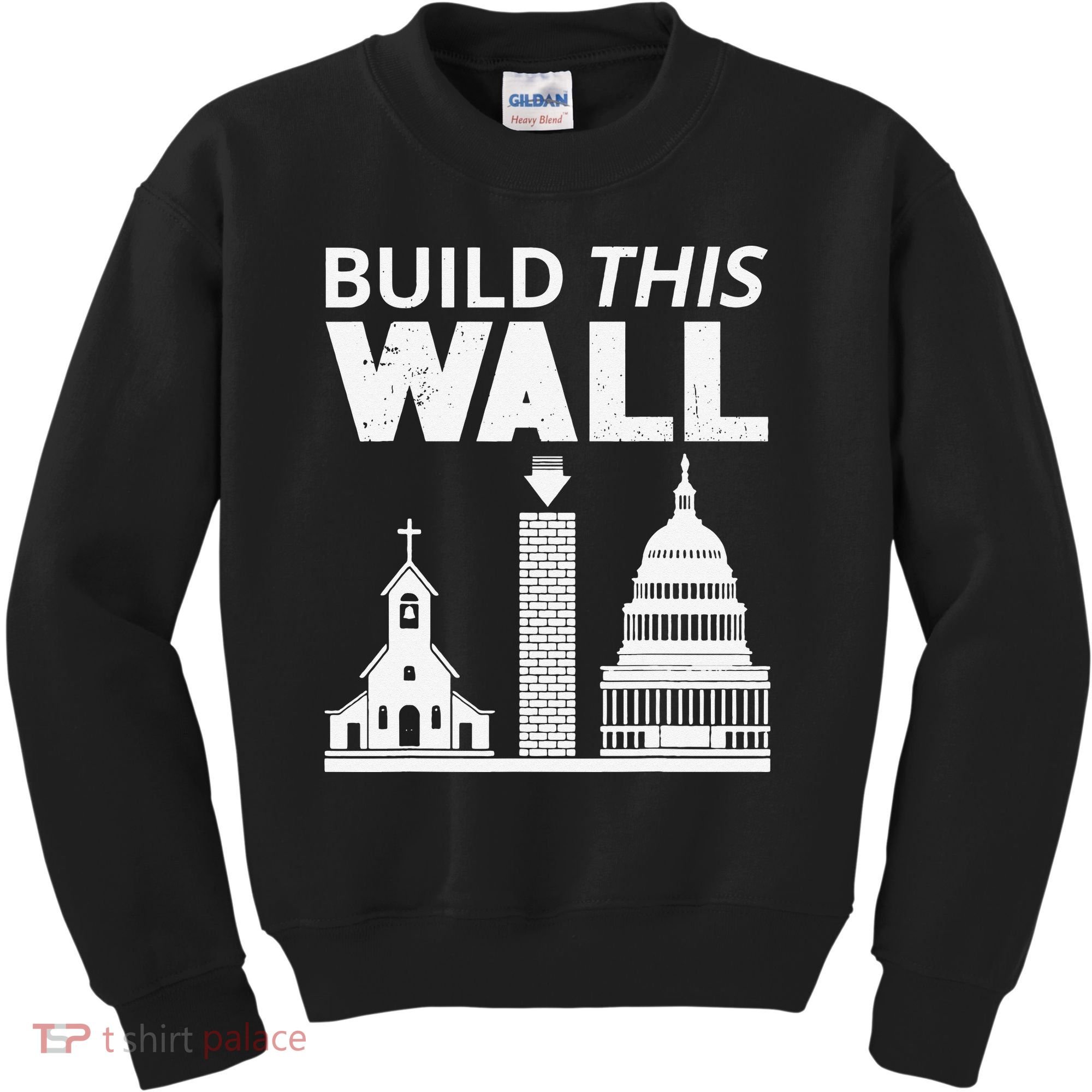 Build This Wall Separation of Church And State USA Kids Sweatshirt