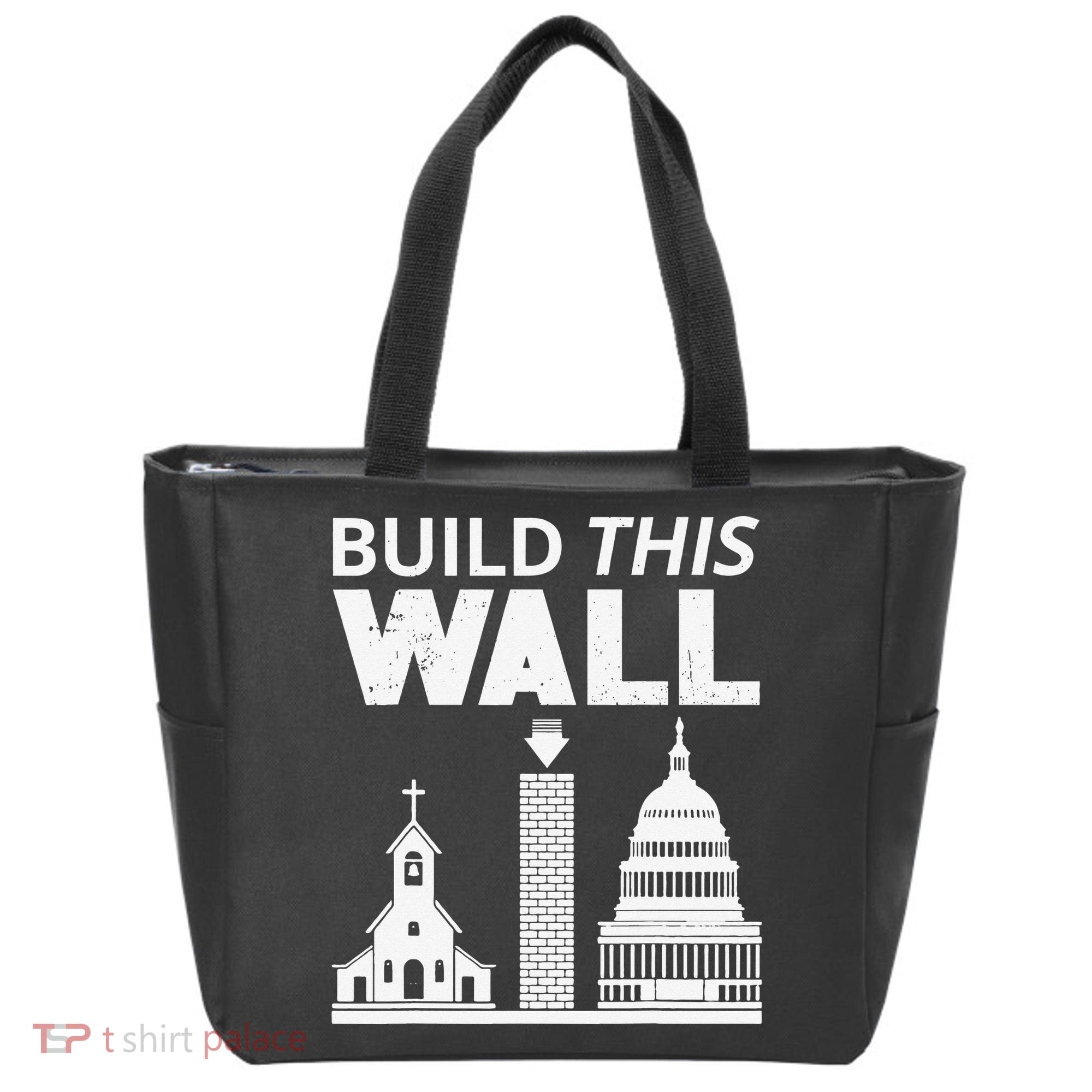 Build This Wall Separation of Church And State USA Tote Bag