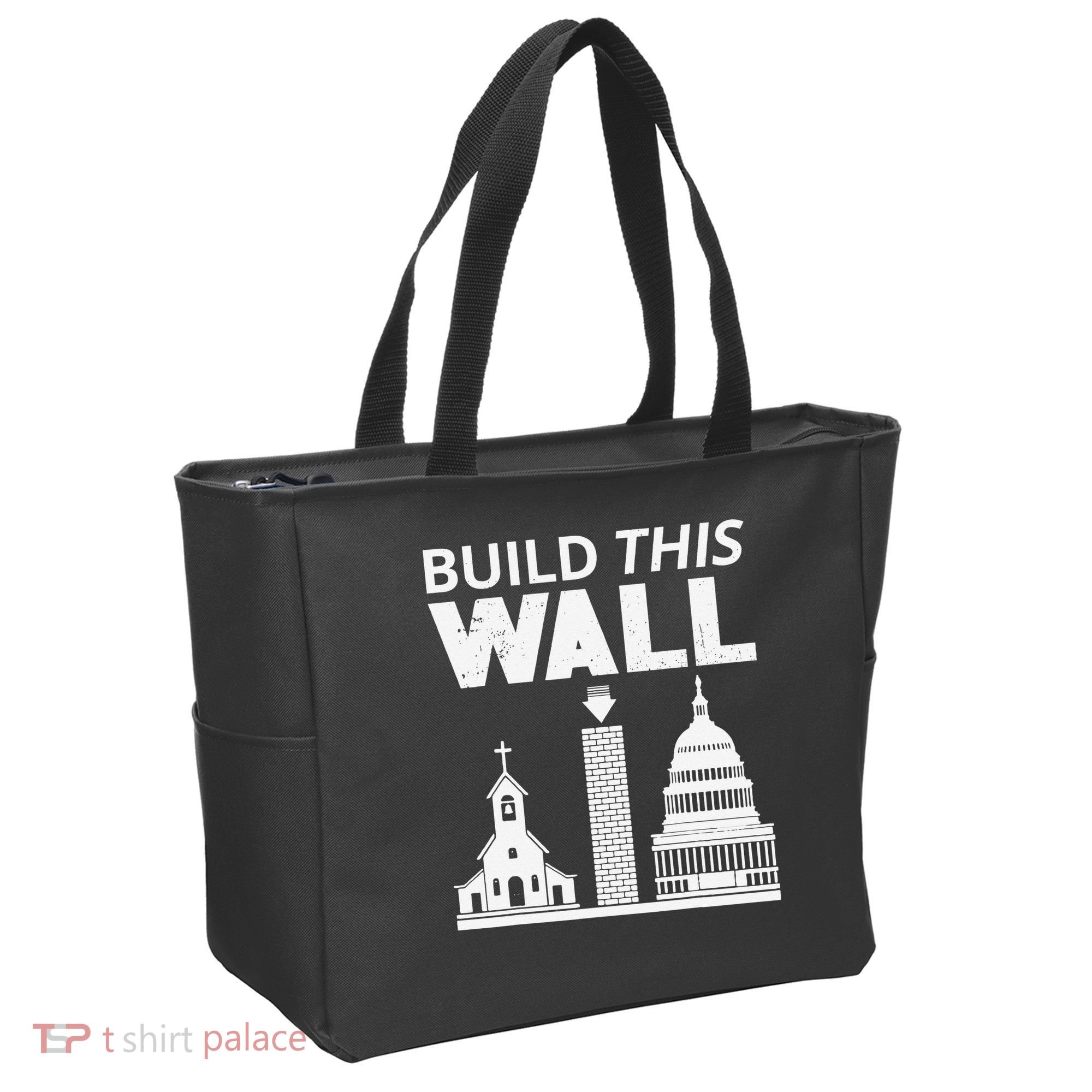 Build This Wall Separation of Church And State USA Tote Bag