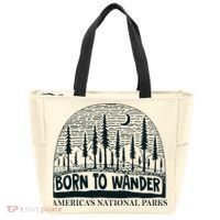 Born To Wander AmericaS National Parks Nature Tote Bag thumb 0
