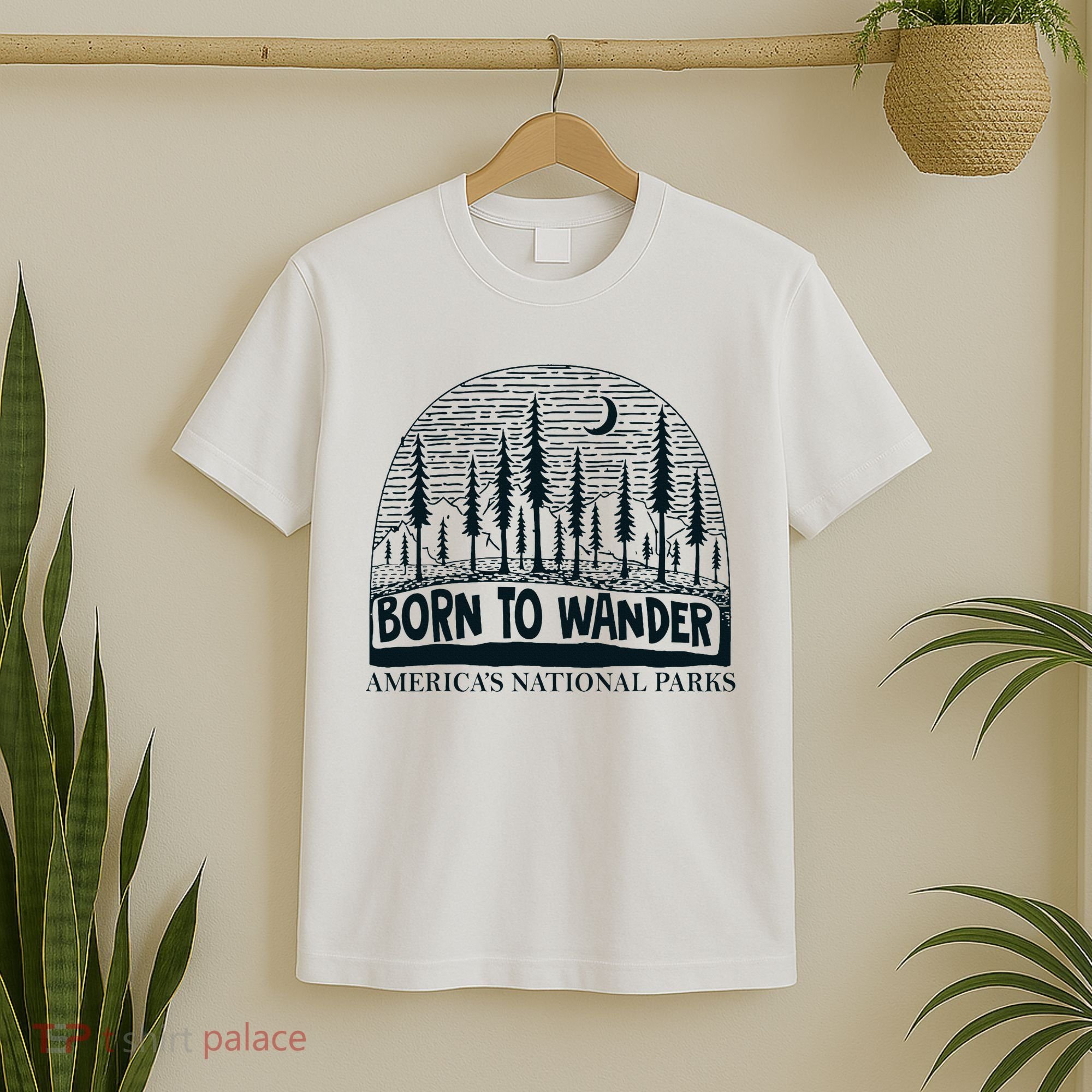 Born To Wander AmericaS National Parks Nature T-Shirt