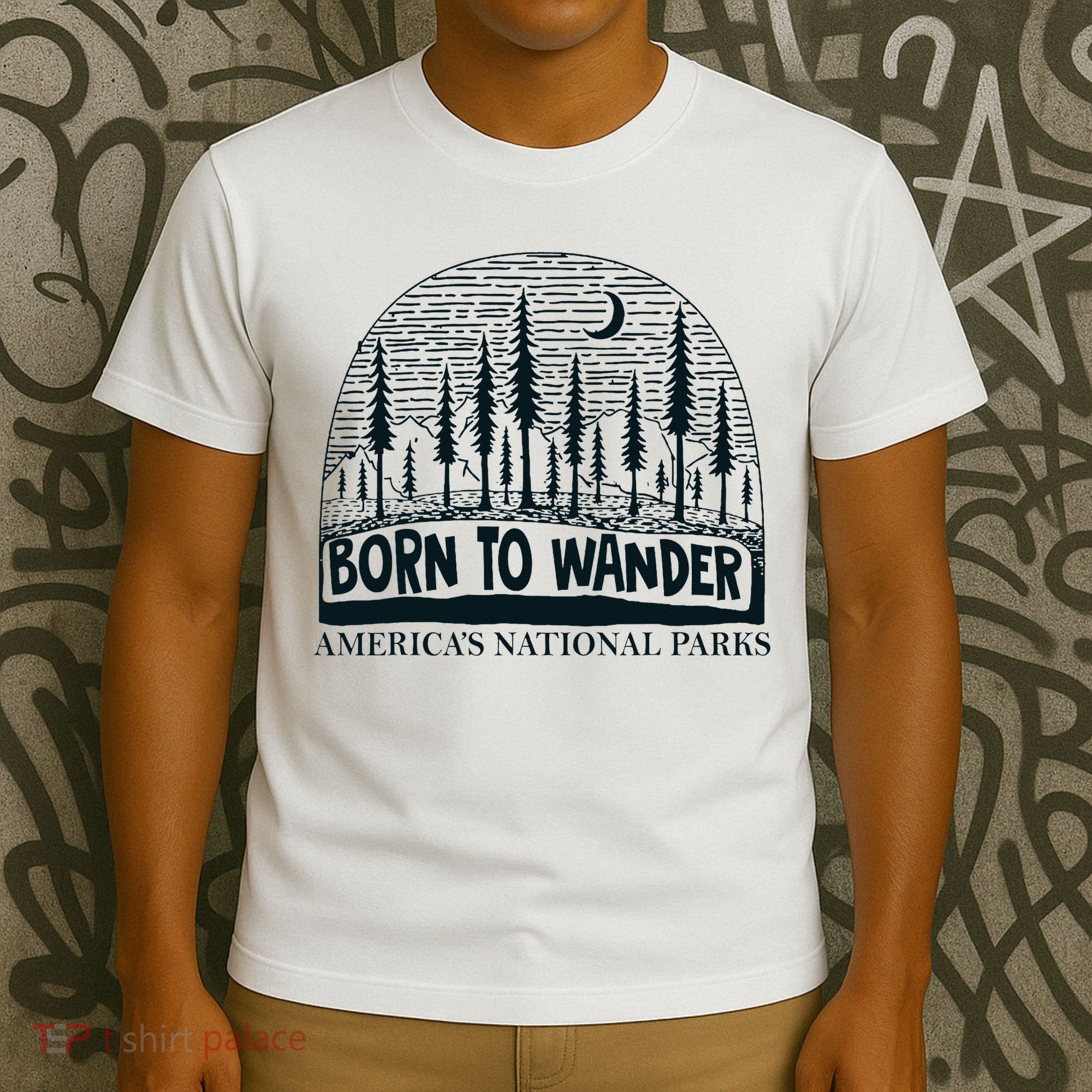 Born To Wander AmericaS National Parks Nature T-Shirt