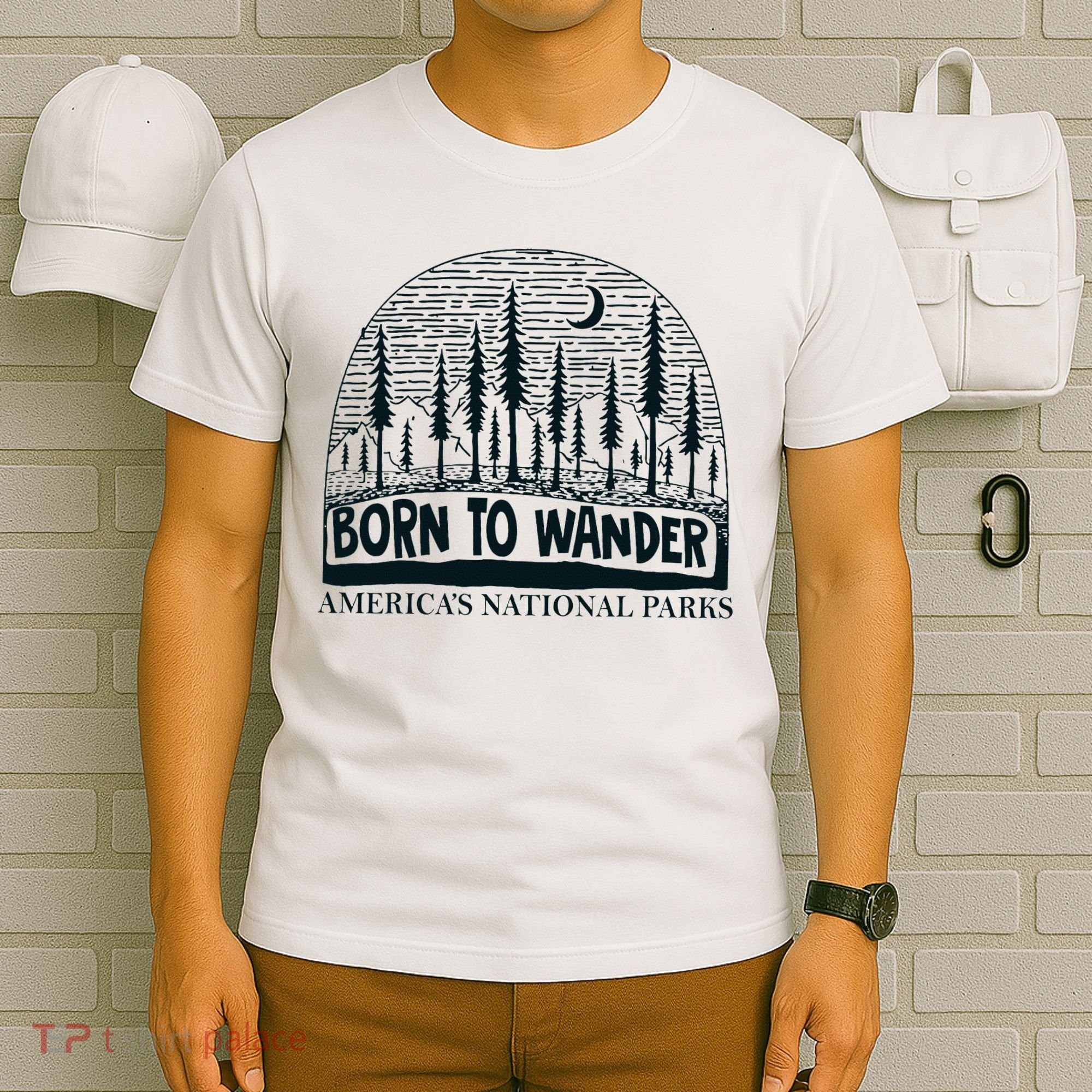 Born To Wander AmericaS National Parks Nature T-Shirt