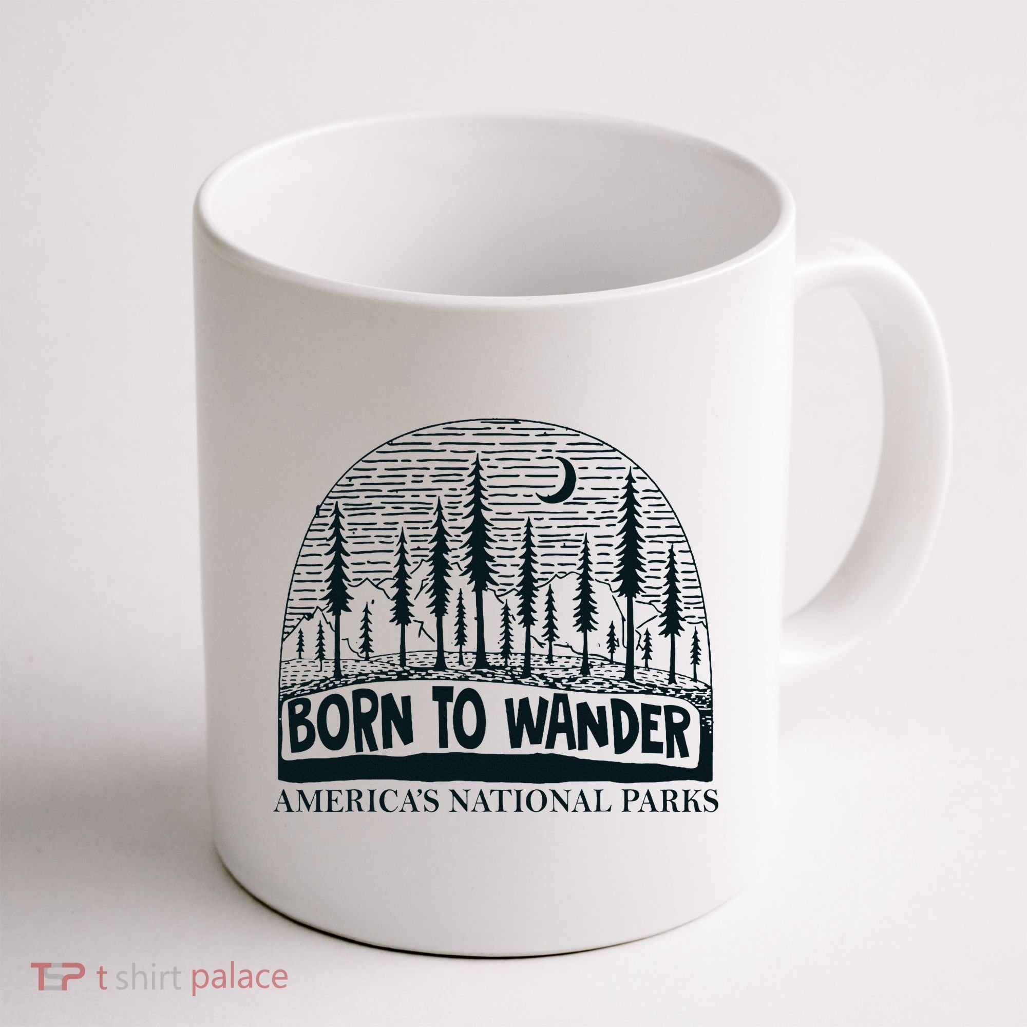 Born To Wander AmericaS National Parks Nature Coffee Mug