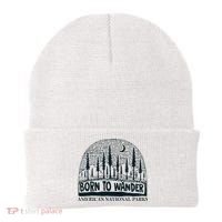 Born To Wander AmericaS National Parks Nature Beanie thumb 0