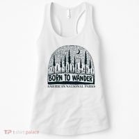 Born To Wander AmericaS National Parks Nature Women's Tank Top thumb 0