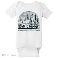 Born To Wander AmericaS National Parks Nature Baby Bodysuit thumb 0