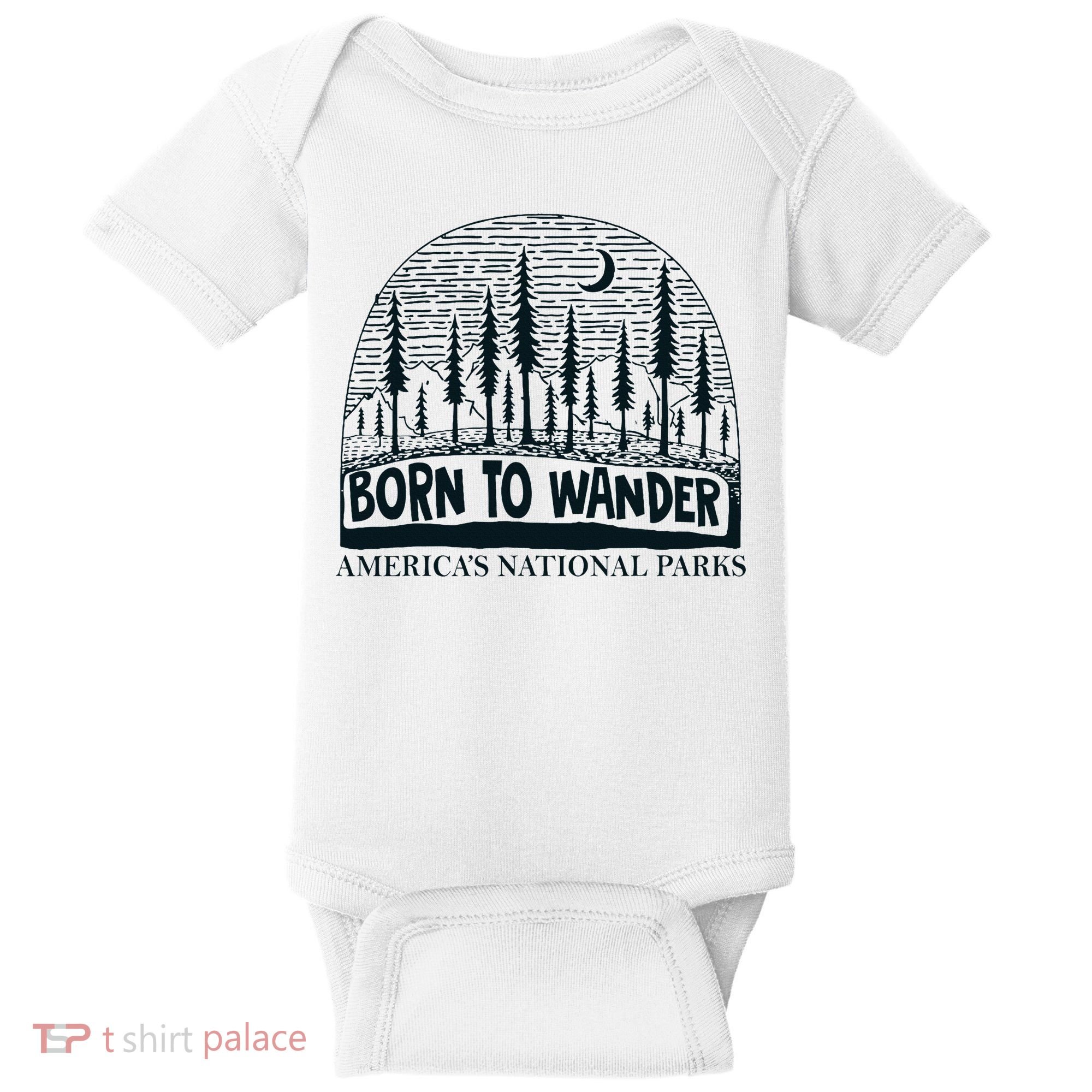 Born To Wander AmericaS National Parks Nature Baby Bodysuit