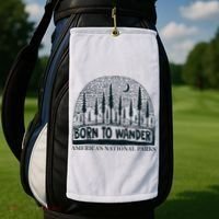 Born To Wander AmericaS National Parks Nature Golf Towel thumb 2