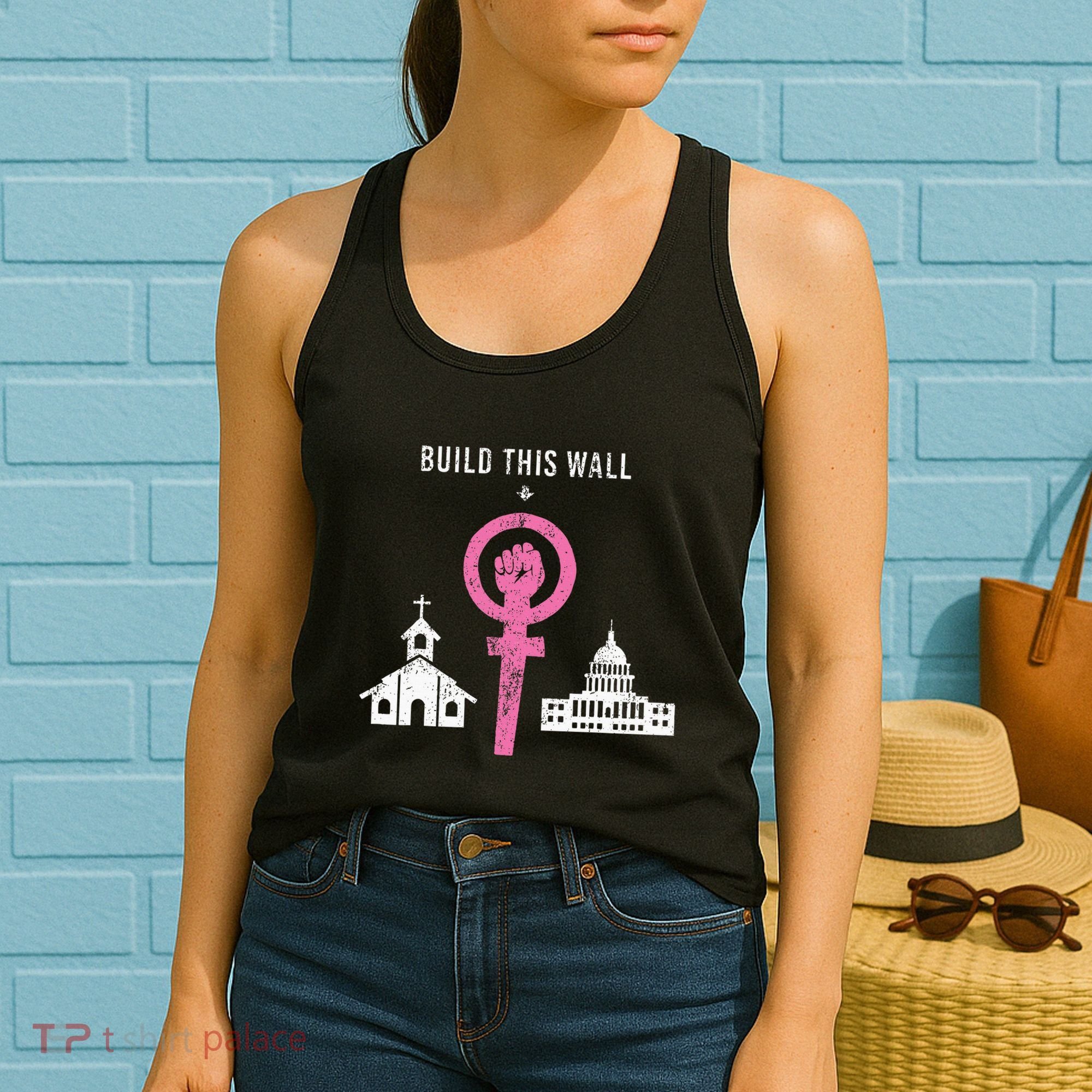 Build This Wall Separate Church And State Women's Tank Top