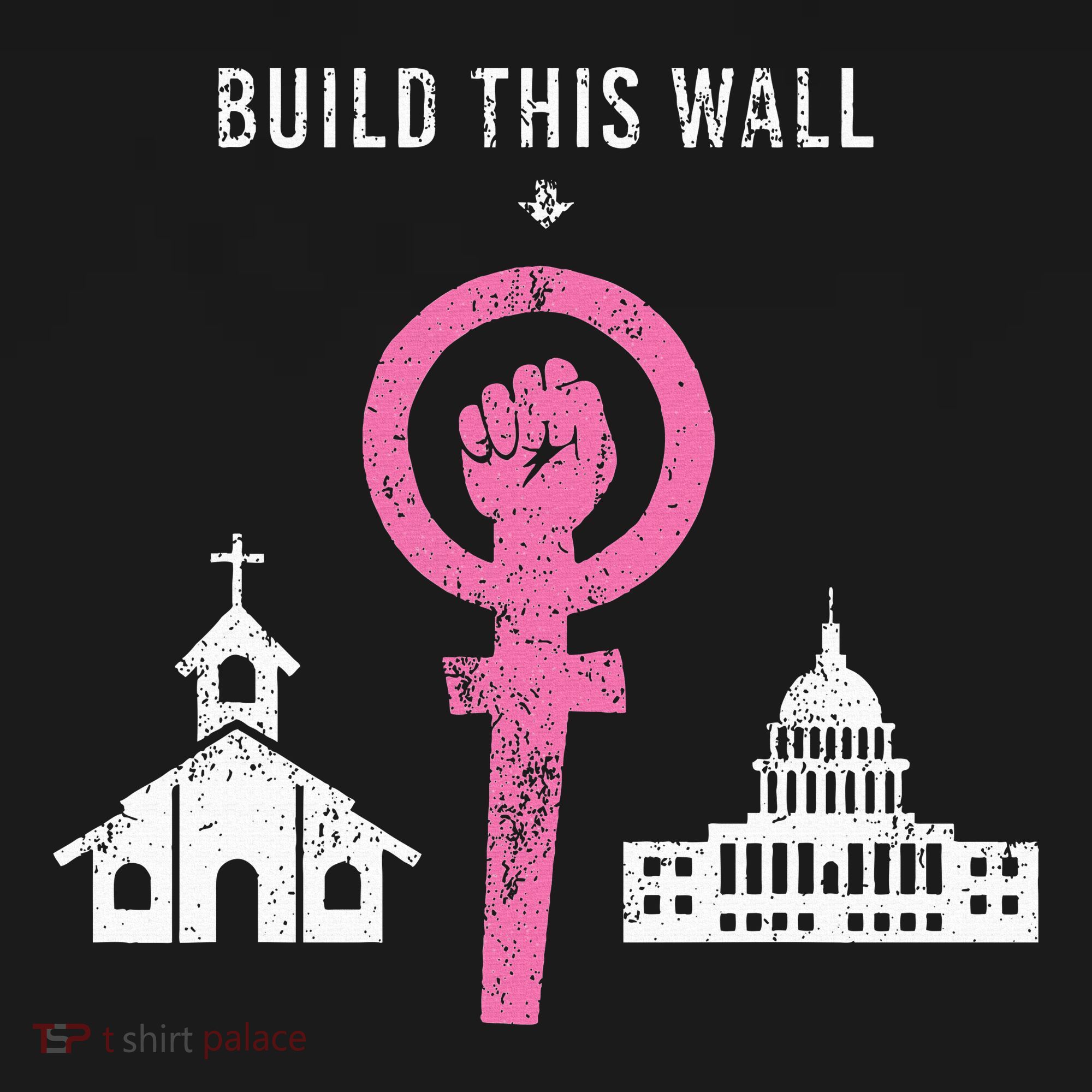 Build This Wall Separate Church And State Women's Long Sleeve Shirt