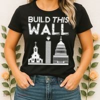 Build This Wall Separation Of Church And State USA Women's T-Shirt thumb 2