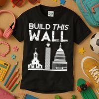 Build This Wall Separation Of Church And State USA Kids T-Shirt thumb 3