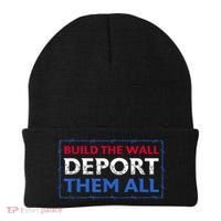 Build The Wall Deport Them All Beanie thumb 0