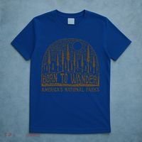 Born To Wander Funny Gift America's National Park Funny Gift T-Shirt thumb 5