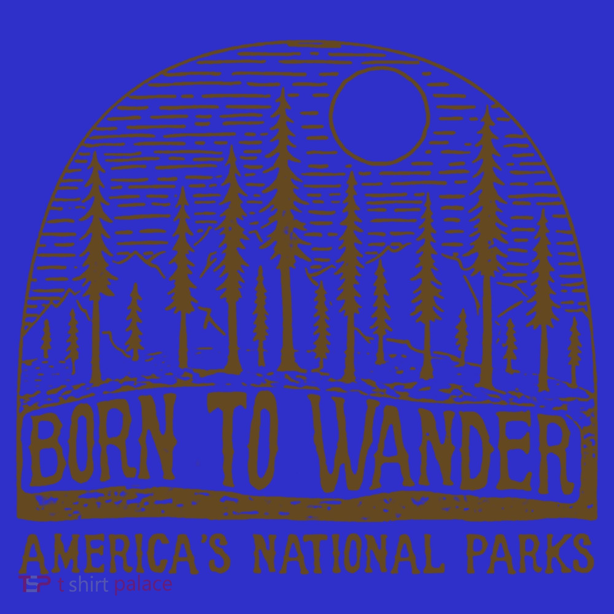 Born To Wander Funny Gift America's National Park Funny Gift T-Shirt