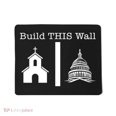 Build This Wall Separation Church State Usa Mousepad