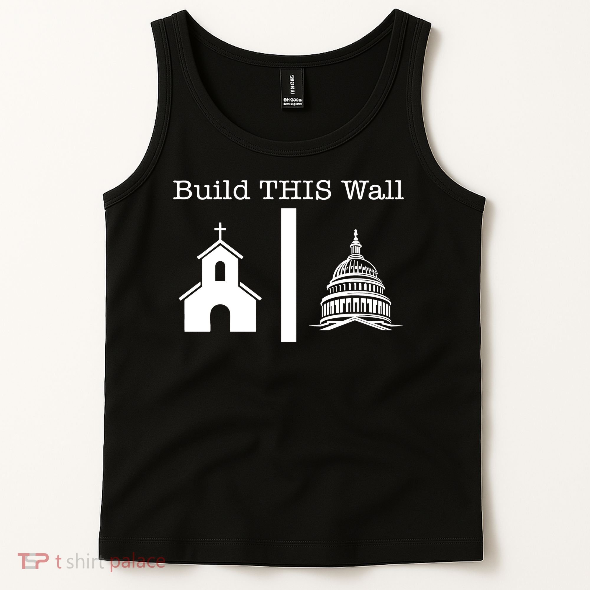 Build This Wall Separation Church State Usa Tank Top