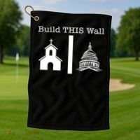 Build This Wall Separation Church State Usa Golf Towel thumb 1