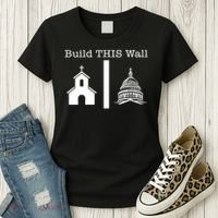 Build This Wall Separation Church State Usa Women's T-Shirt thumb 3