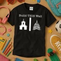 Build This Wall Separation Church State Usa Kids T-Shirt thumb 3