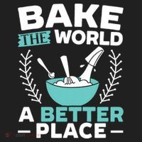 Bake The World A Better Place Bakers Baking Gift Women's Sweatshirt thumb 2