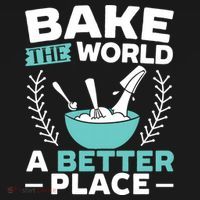 Bake The World A Better Place Bakers Baking Gift Bucket Hat thumb 4