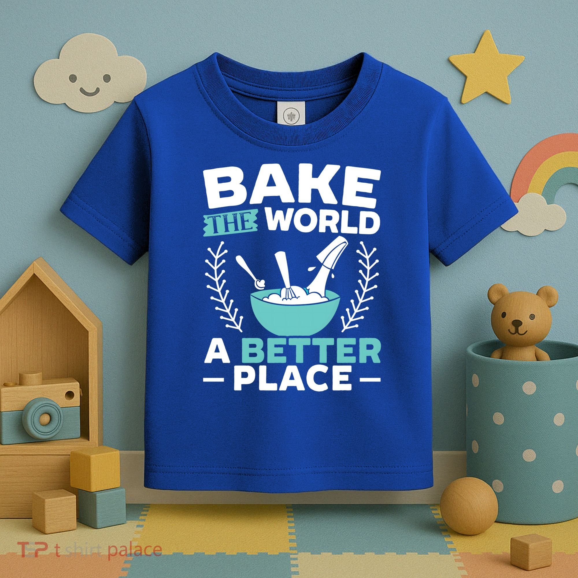 Bake The World A Better Place Bakers Baking Gift Toddler T-Shirt