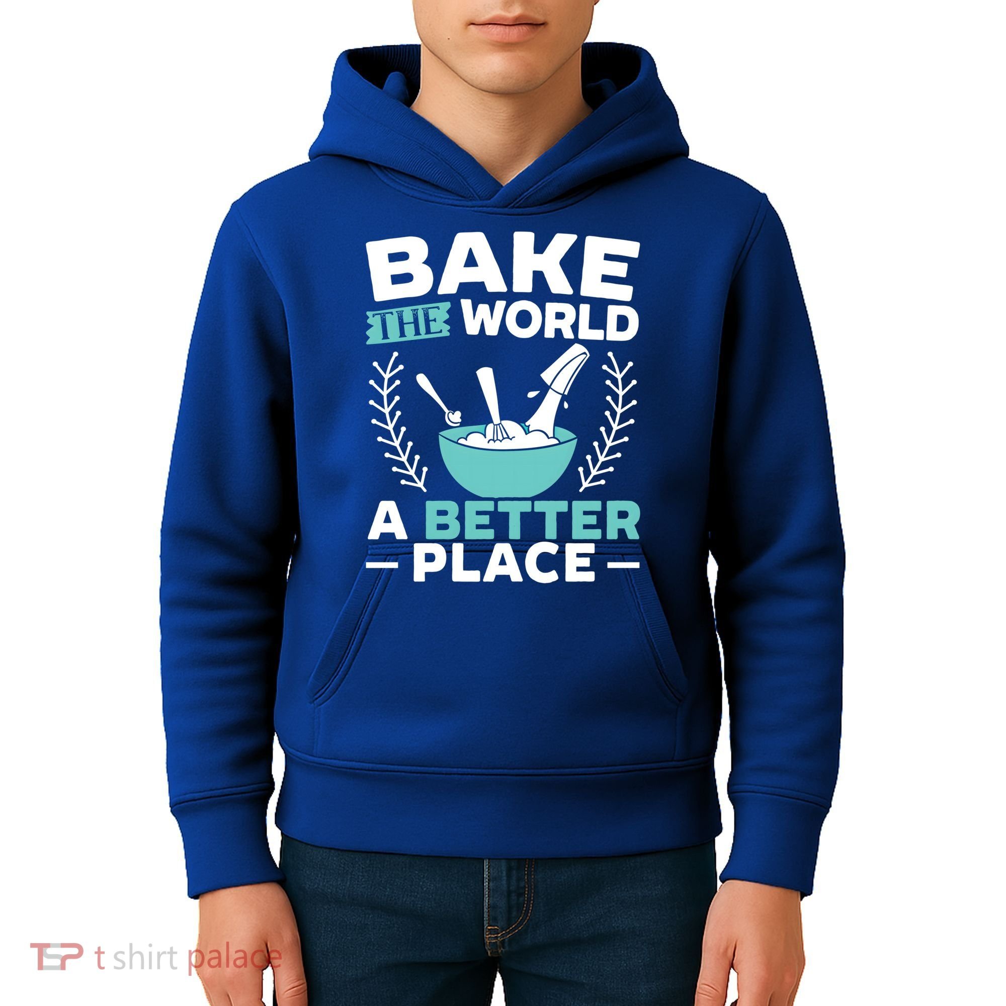 Bake The World A Better Place Bakers Baking Gift Kids Hoodie