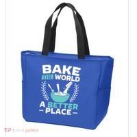 Bake The World A Better Place Bakers Baking Gift Tote Bag thumb 3