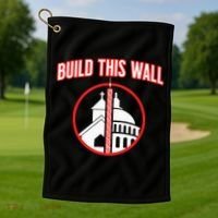 Build This Wall Separation Of Church And State Golf Towel thumb 1