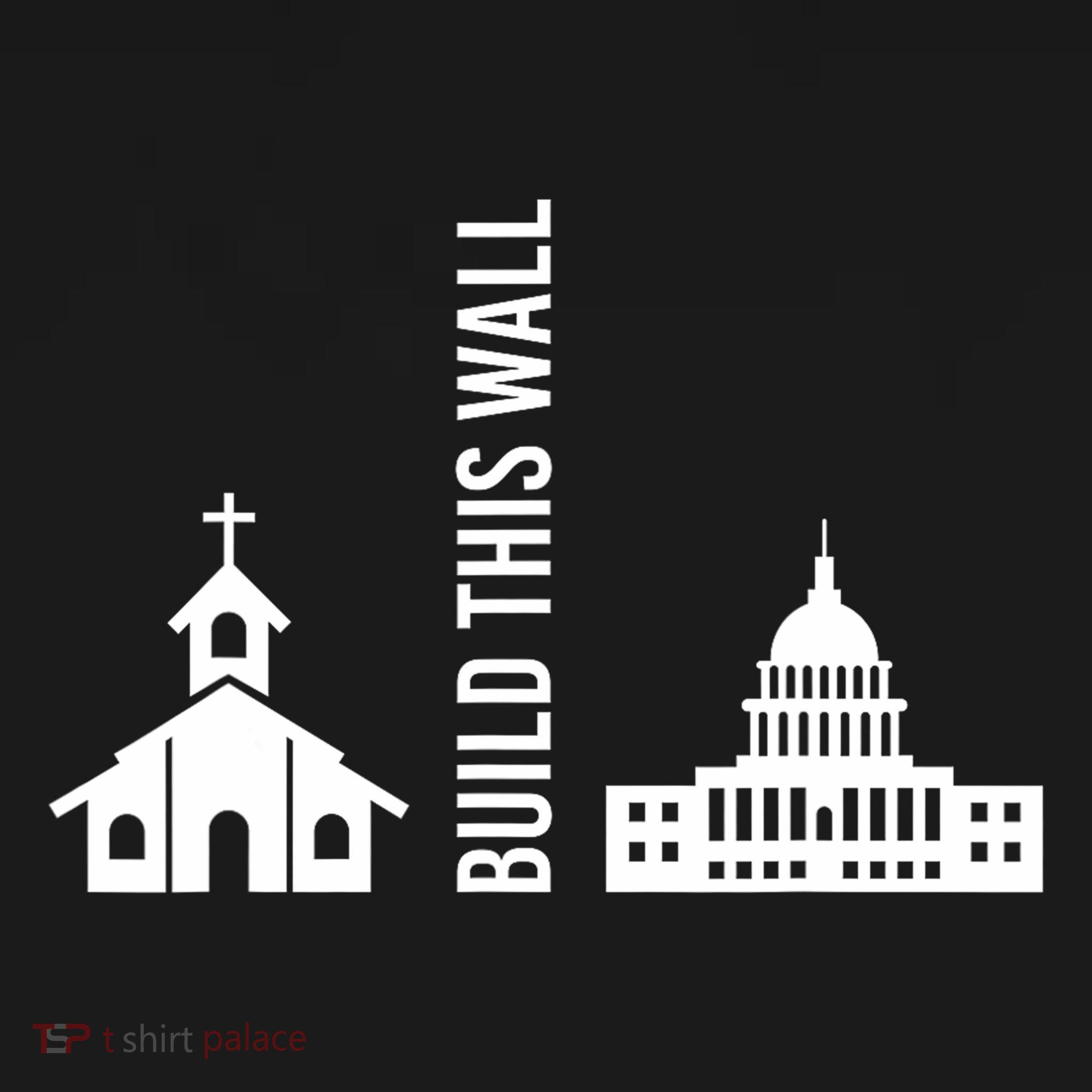 Build This Wall Ironic Separate Church And State Doggie Tank