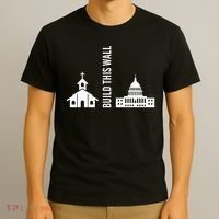 Build This Wall Ironic Separate Church And State T-Shirt thumb 3
