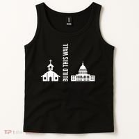 Build This Wall Ironic Separate Church And State Tank Top thumb 2