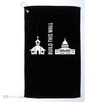 Build This Wall Ironic Separate Church And State Golf Towel thumb 0