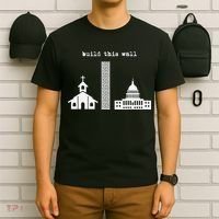 Build This Wall Ironic Separate Church and State T-Shirt thumb 6