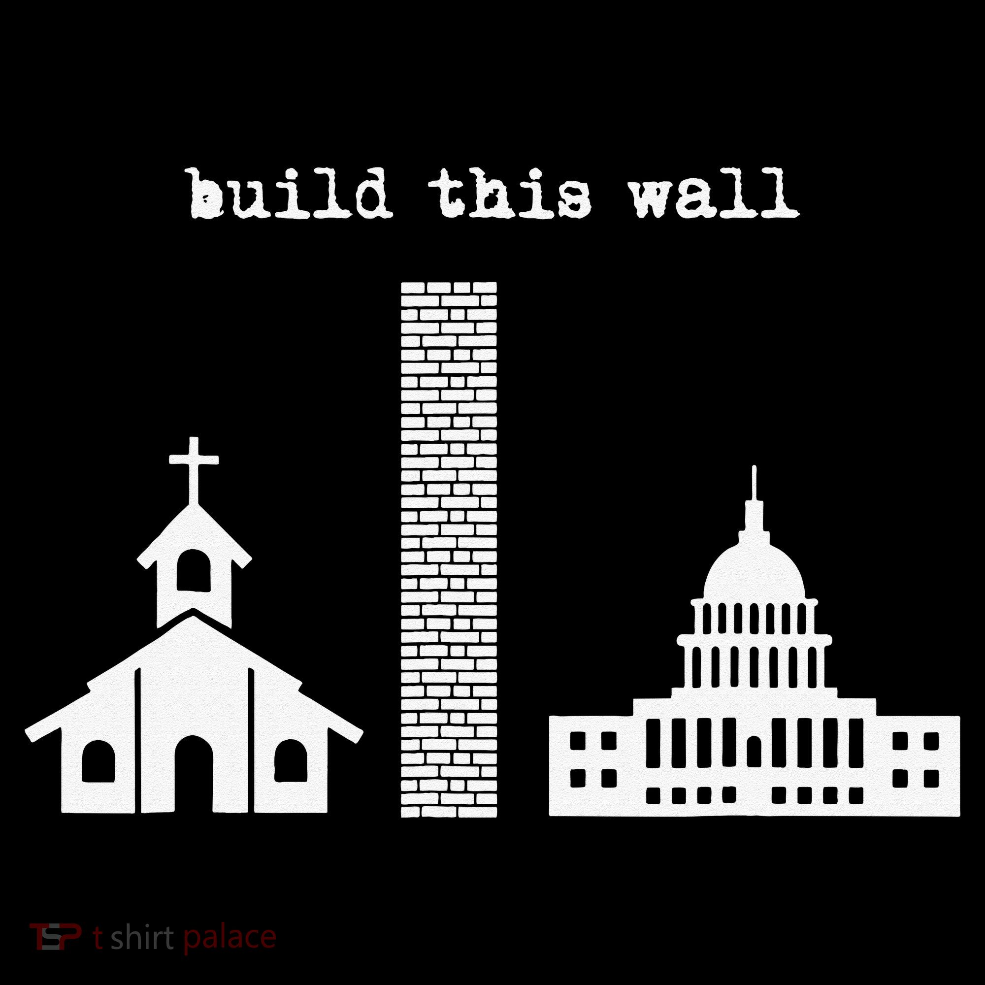 Build This Wall Ironic Separate Church and State Women's Hoodie